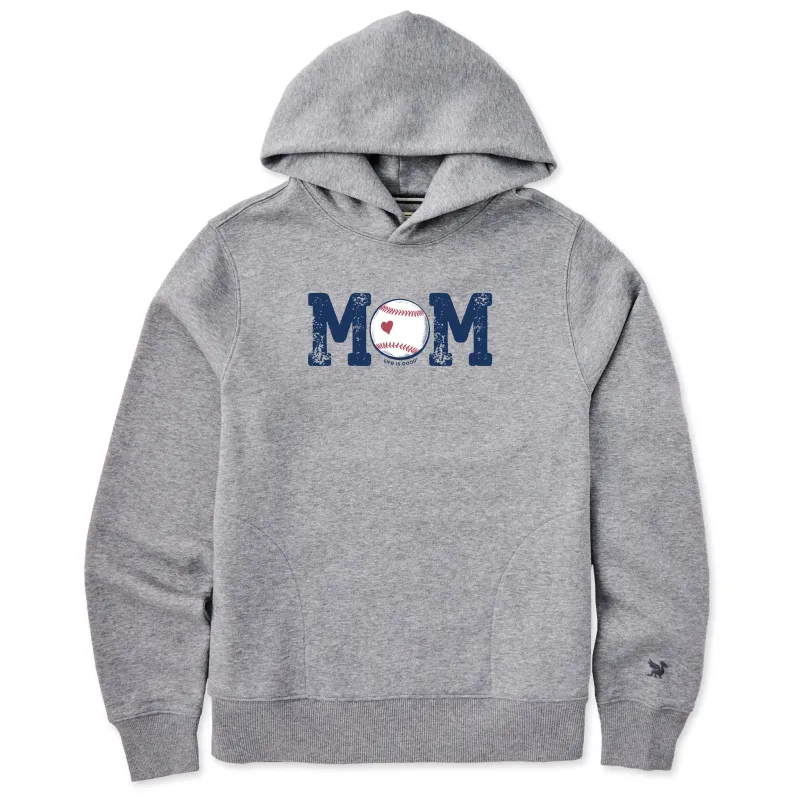 Women's Baseball Mom Good Vibes Hoodie made by Life is Good