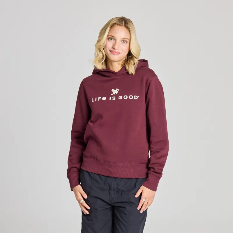 Women's Dragon Clean Wordmark Good Vibes Hoodie made by Life is Good