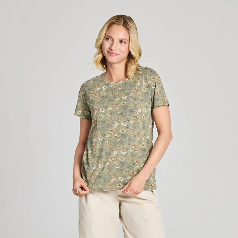 Women's Wildflower Garden Pattern Crusher-LITE Easy Tee made by Life is Good