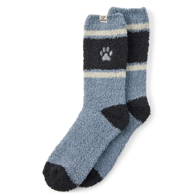 Women's Simple Clean Paw Print Snuggle Sock made by Life is Good