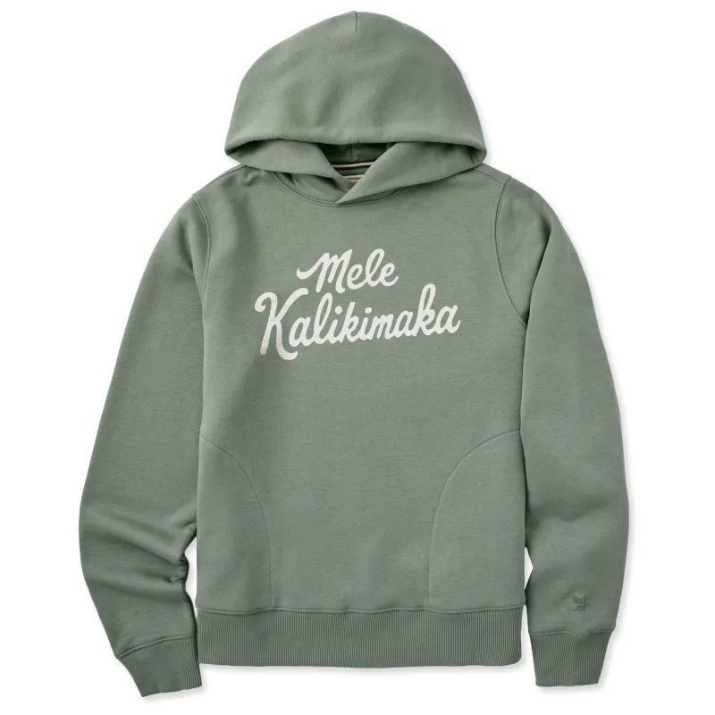 Women's Mele Kalikimaka Script Good Vibes Hoodie made by Life is Good
