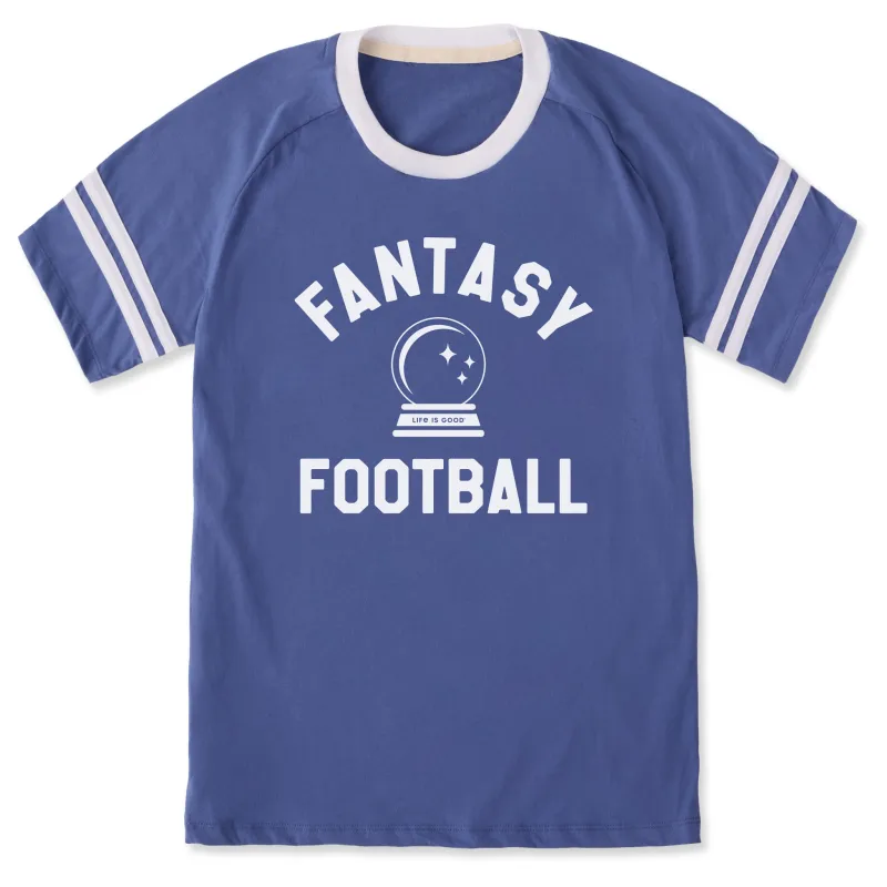 Unisex Fantasy Football Athletic Arch Sleeve-Striped Tee made by Life is Good