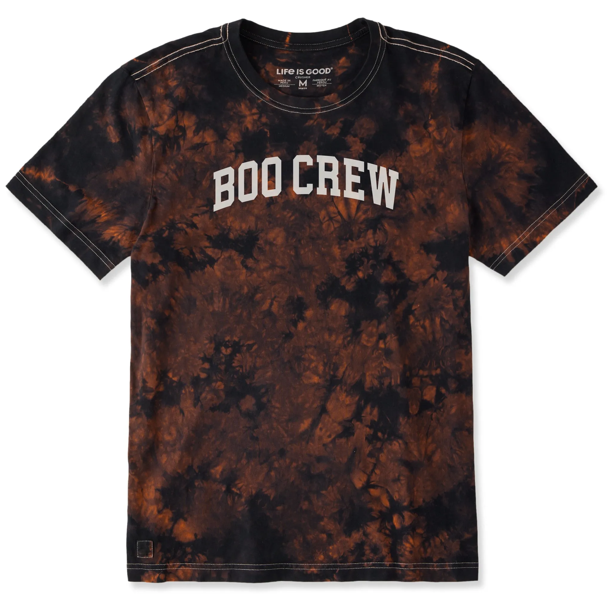 Men's Boo Crew Arch Men's Short Sleeve Crusher Tie-Dye Tee sold by Life is Good