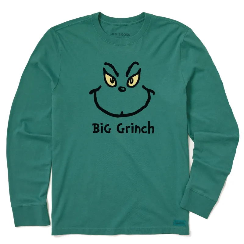 Men's Big Grinch Long Sleeve Crusher Tee made by Life is Good