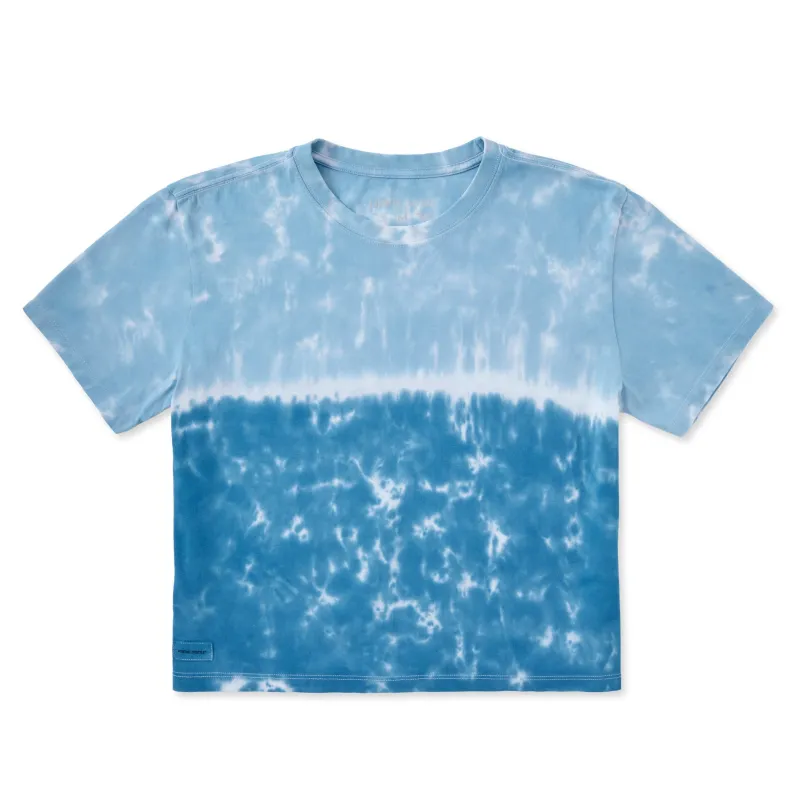 Women's Solid Women's Short Sleeve Crusher Boxy Tie-Dye Tee made by Life is Good