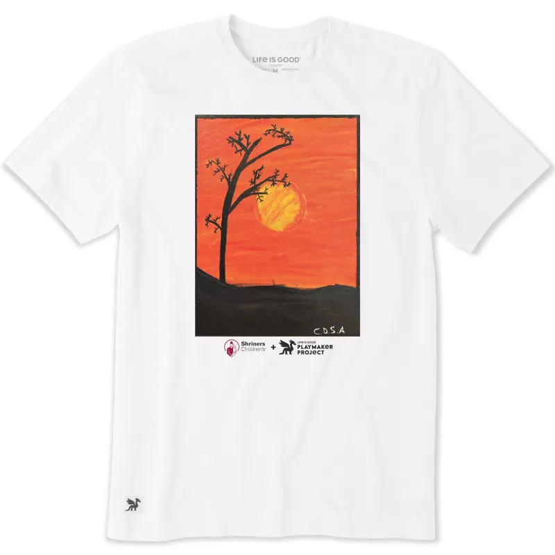 Men's The Beautiful Sunset Short Sleeve Crusher Tee made by Life is Good