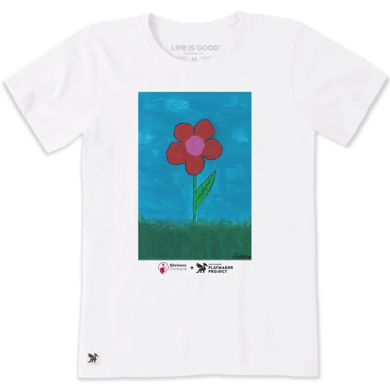 Women's Flowers Always Bloom Short Sleeve Crusher Tee made by Life is Good