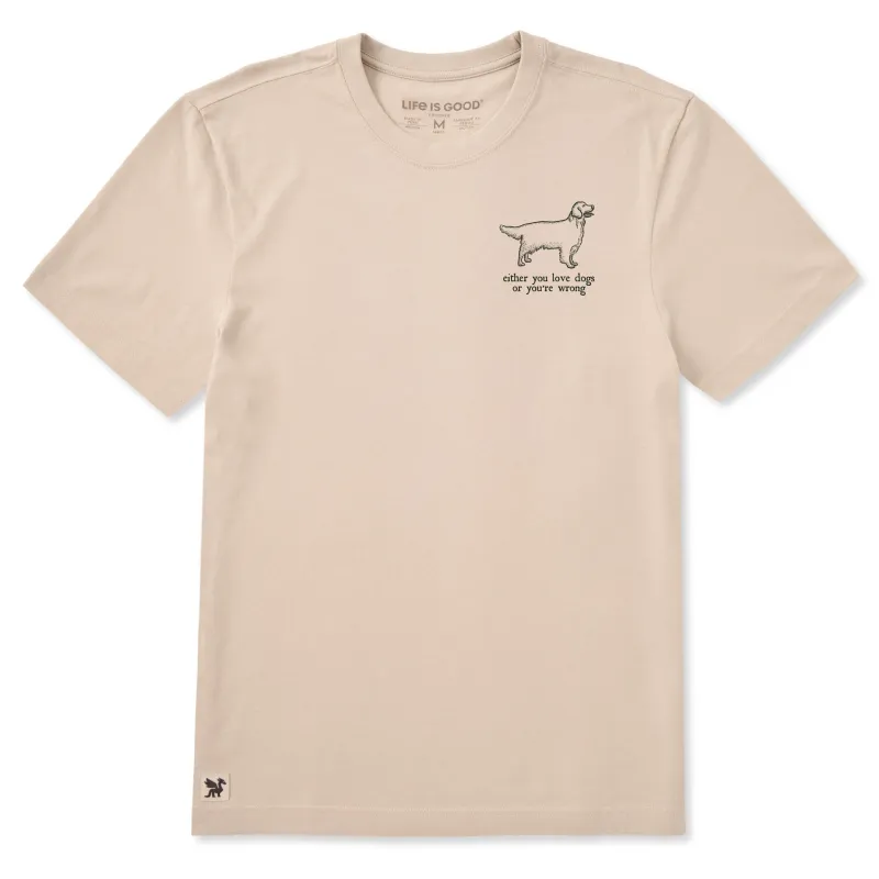 Men's Golden Retriever Folk Short Sleeve Tee made by Life is Good