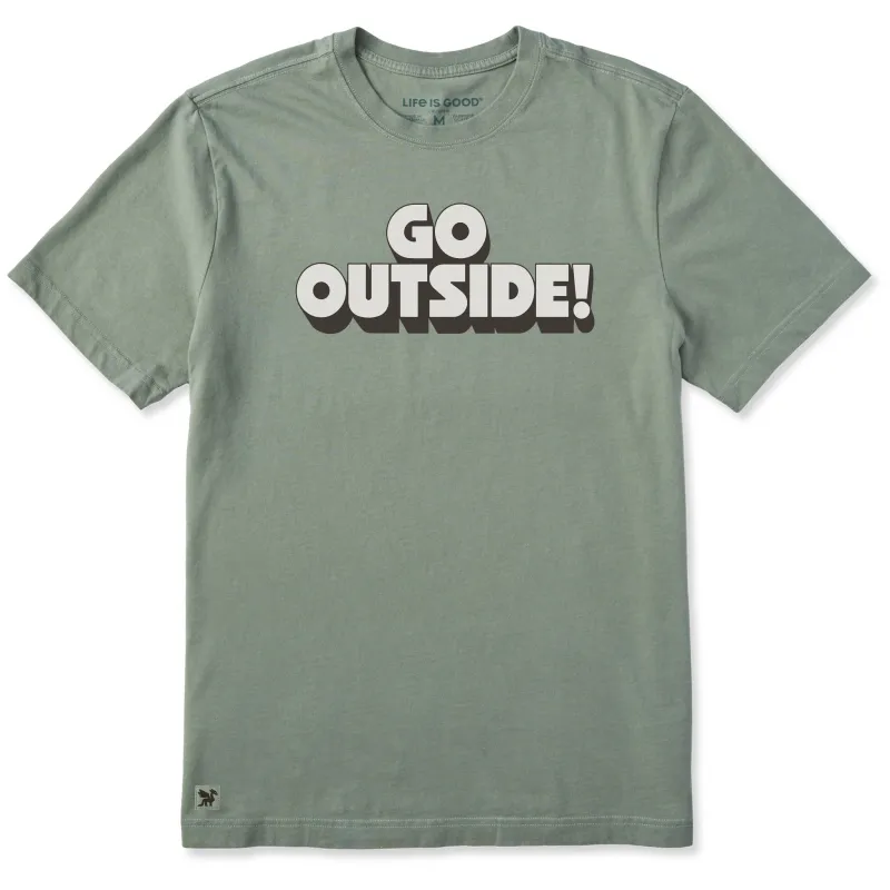 Men's Go Outside Stack Short Sleeve Crusher Tee made by Life is Good