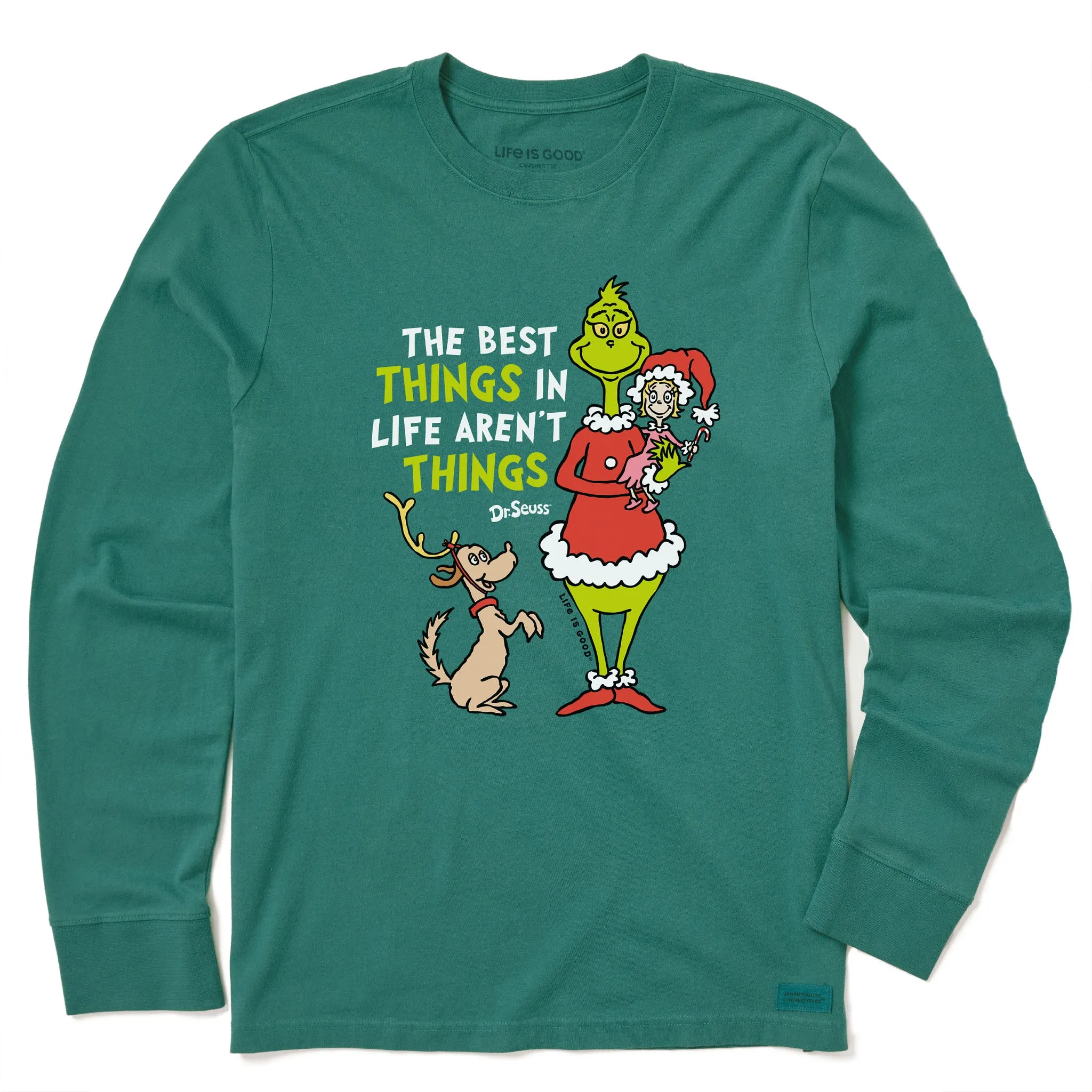 Men's The Best Things Grinch Long Sleeve Crusher Tee sold by Life is Good product image thumbnail 3