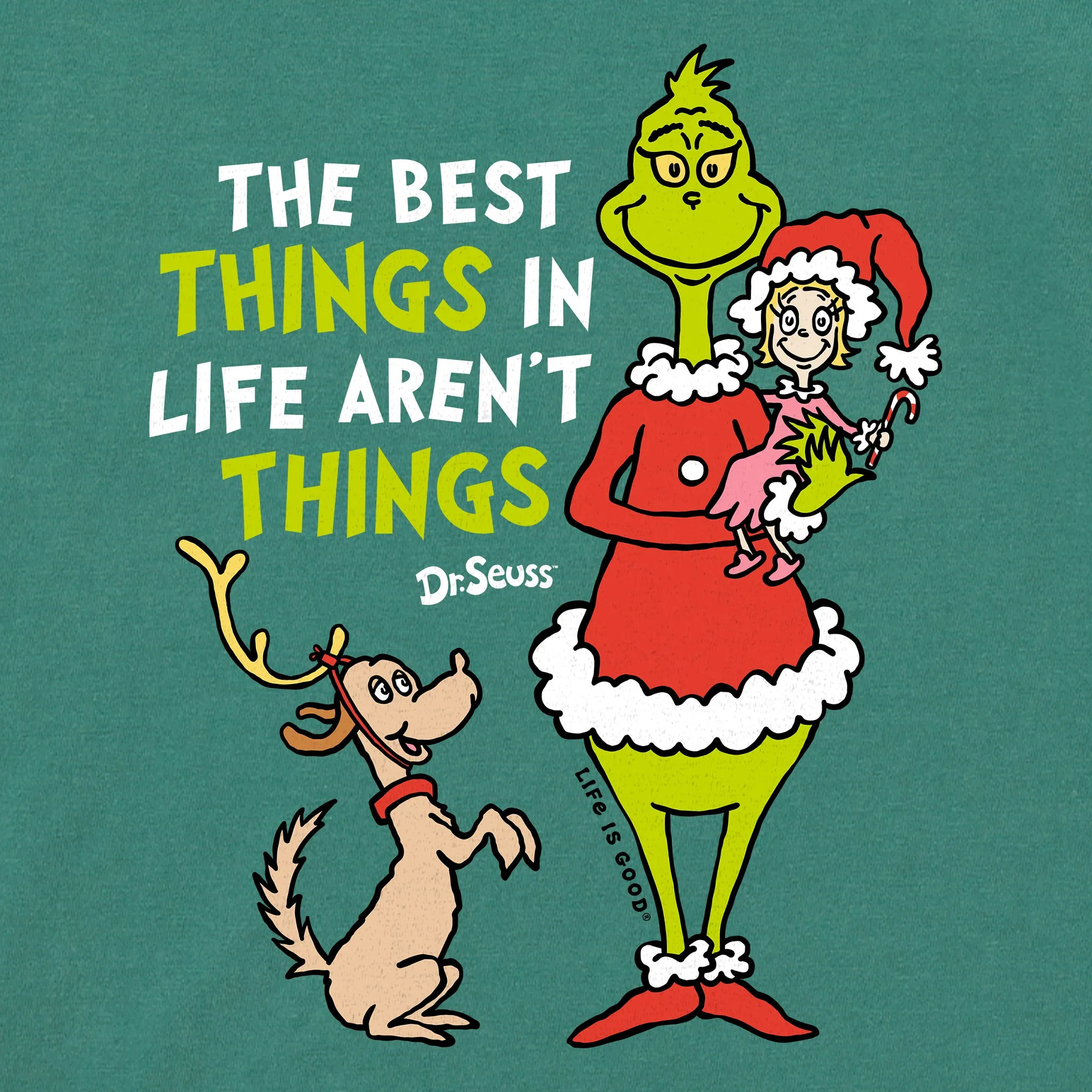 Men's The Best Things Grinch Long Sleeve Crusher Tee sold by Life is Good product image thumbnail 4