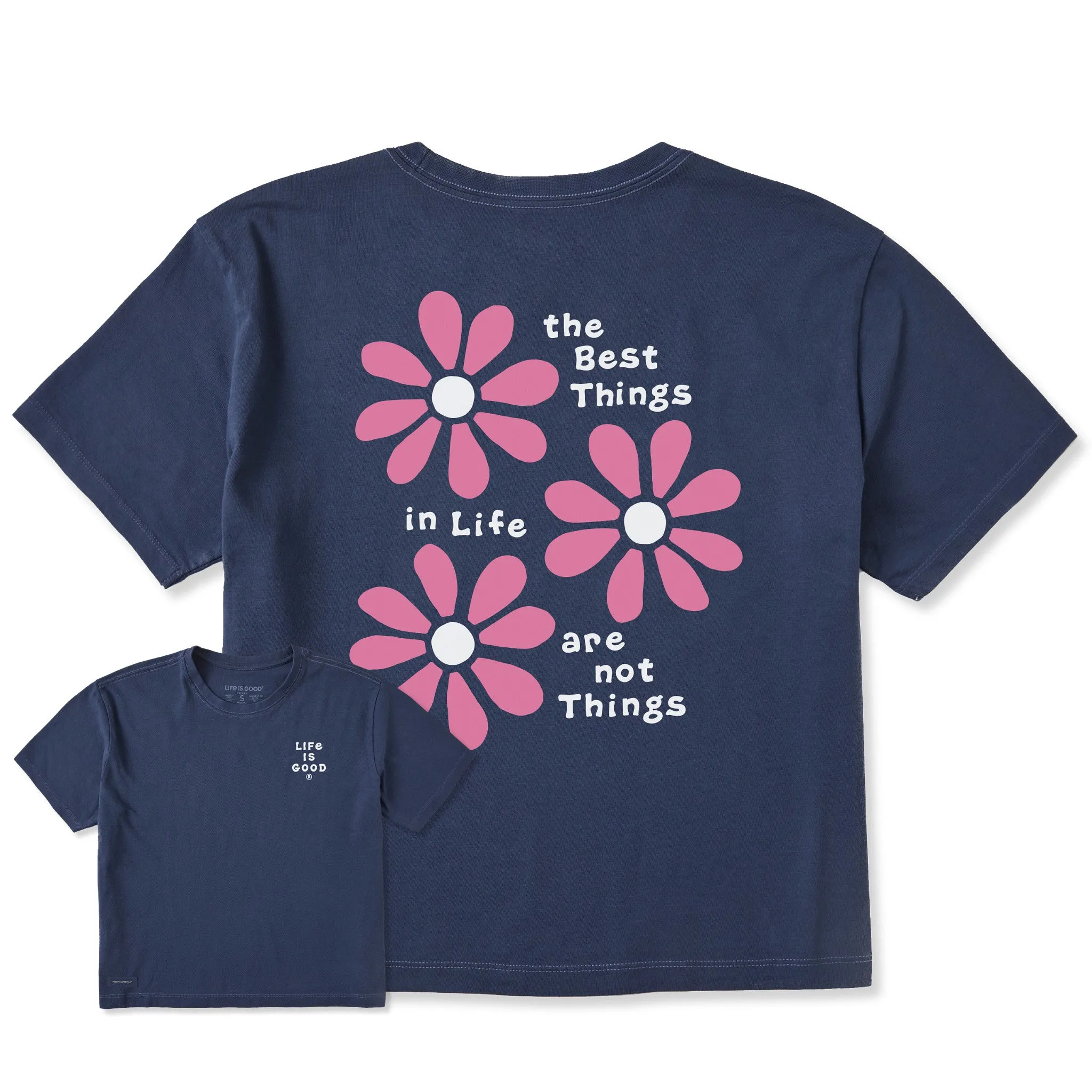 Women's Best Things Fresh Daisies Short Sleeve Crusher Boxy Tee sold by Life is Good product image thumbnail 4