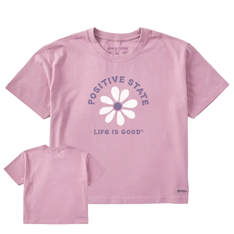 Women's Positive State Fresh Daisy Short Sleeve Crusher Boxy Tee made by Life is Good