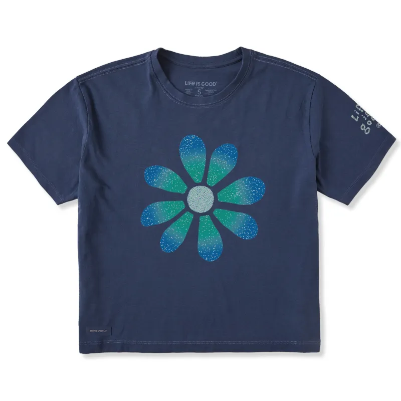 Women's Celestial Fresh Daisy Short Sleeve Crusher Boxy Tee made by Life is Good