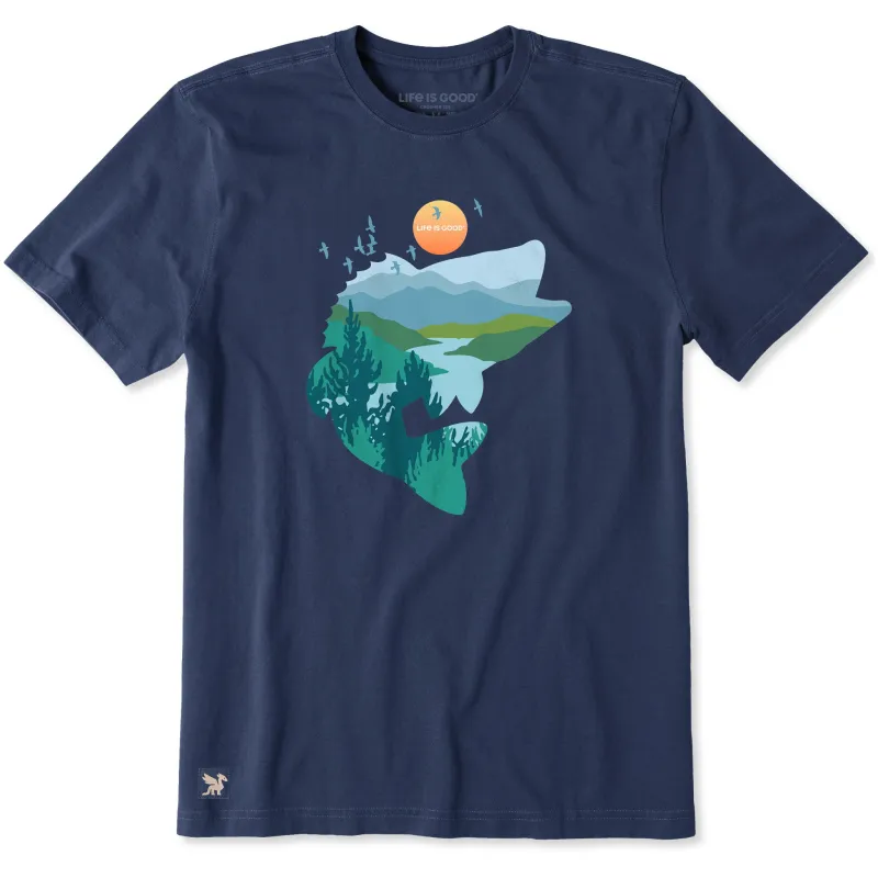 Men's Fish Forest Short Sleeve Tee made by Life is Good