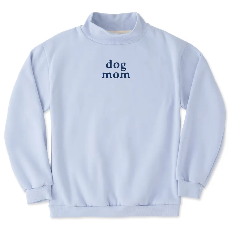Unisex Dog Mom Simple Mock Neck Fleece Crew made by Life is Good