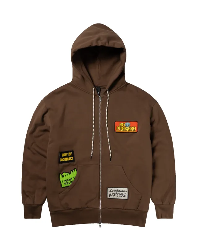 Sticker Zip Thru Hoodie sold by No Problemo