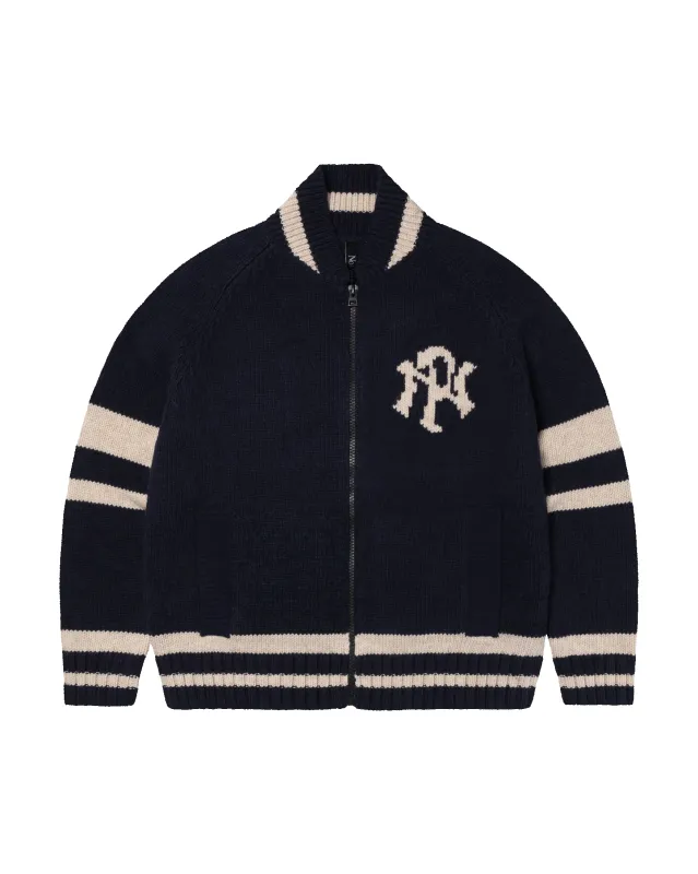 NYP Varsity Zip Thru Knit made by No Problemo