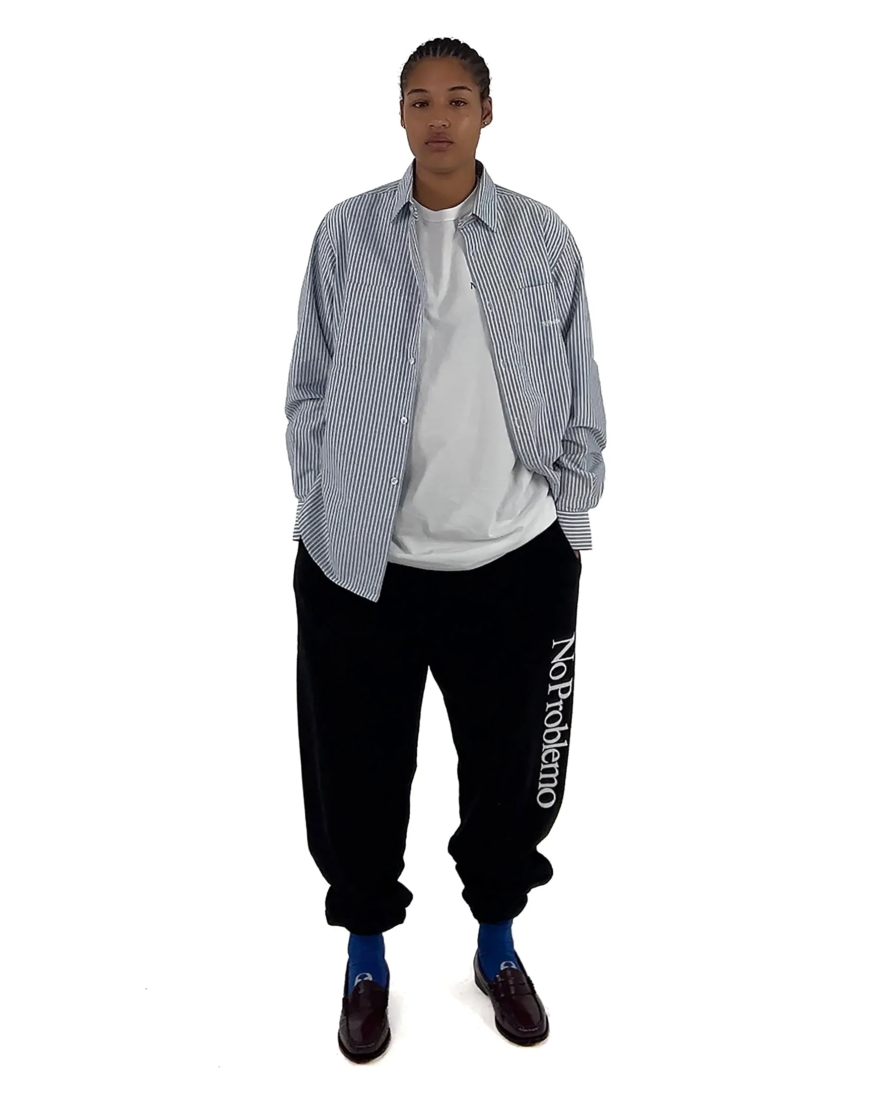 Oxford Stripe LS Shirt sold by No Problemo product image thumbnail 4