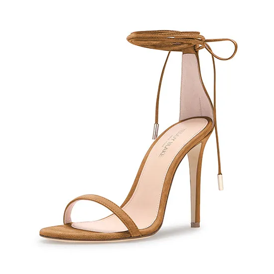 Emma Suede Sandals - Camel sold by Teddy Blake