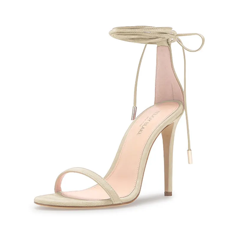 Emma Suede Sandals - Light Cream sold by Teddy Blake