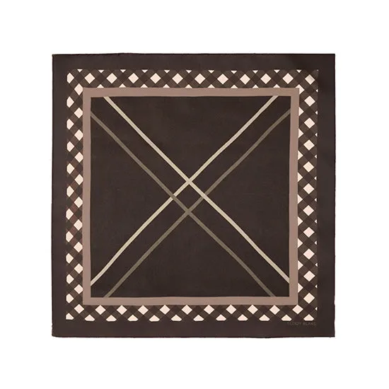 Square Silk Bag Tie - Dark Brown sold by Teddy Blake