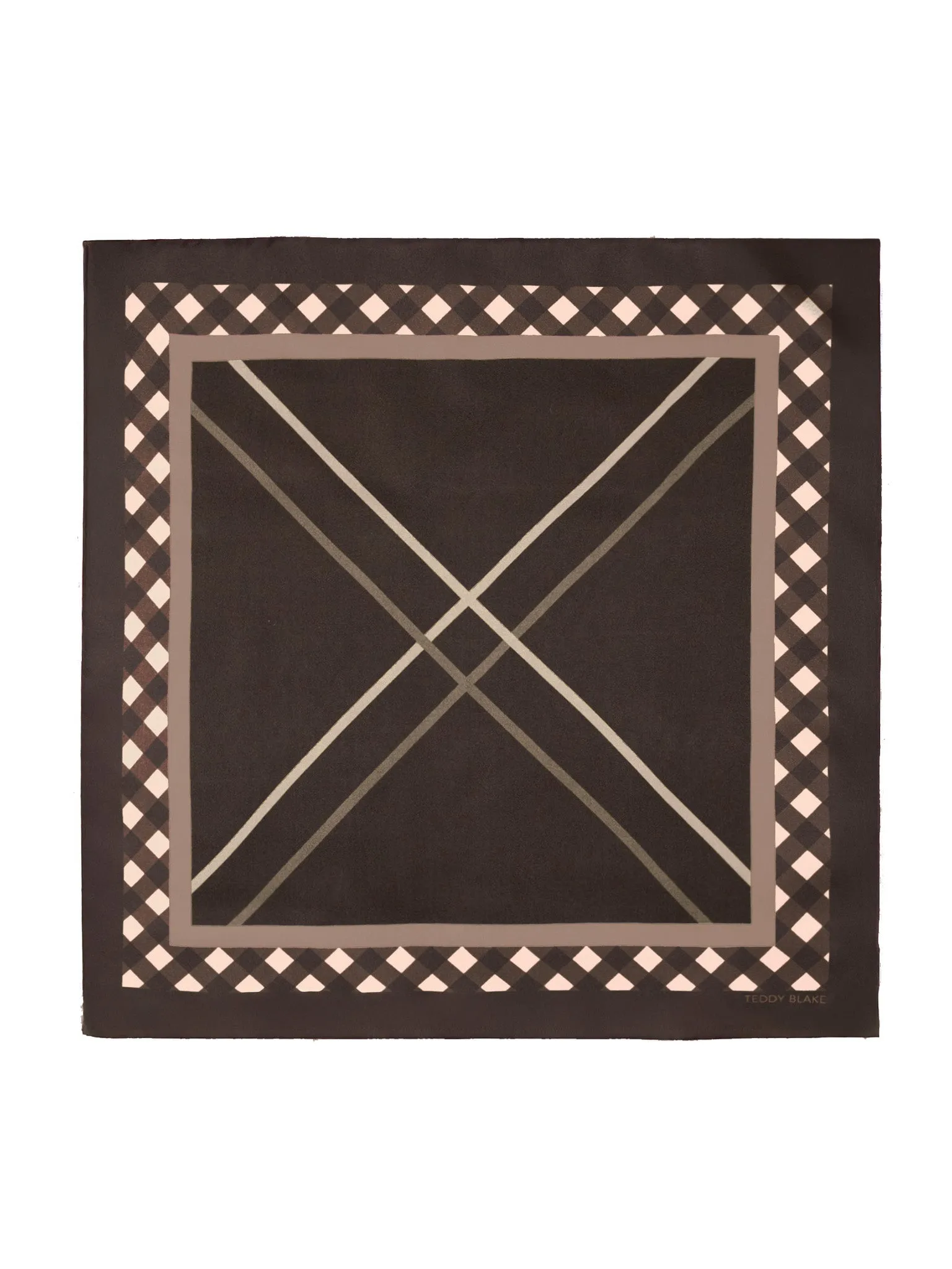 Square Silk Bag Tie - Dark Brown sold by Teddy Blake product image thumbnail 3