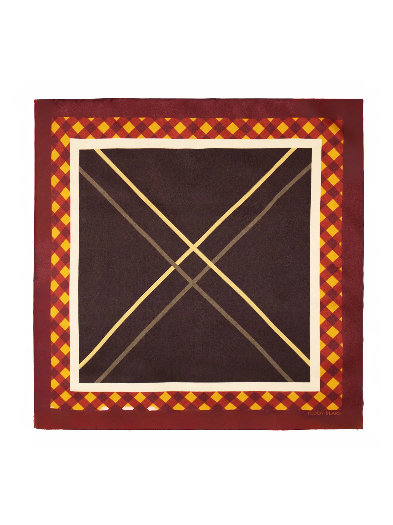 Square Silk Bag Tie - Dark Bordeaux sold by Teddy Blake product image thumbnail 3