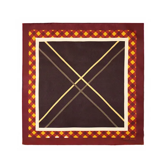 Square Silk Bag Tie - Dark Bordeaux sold by Teddy Blake