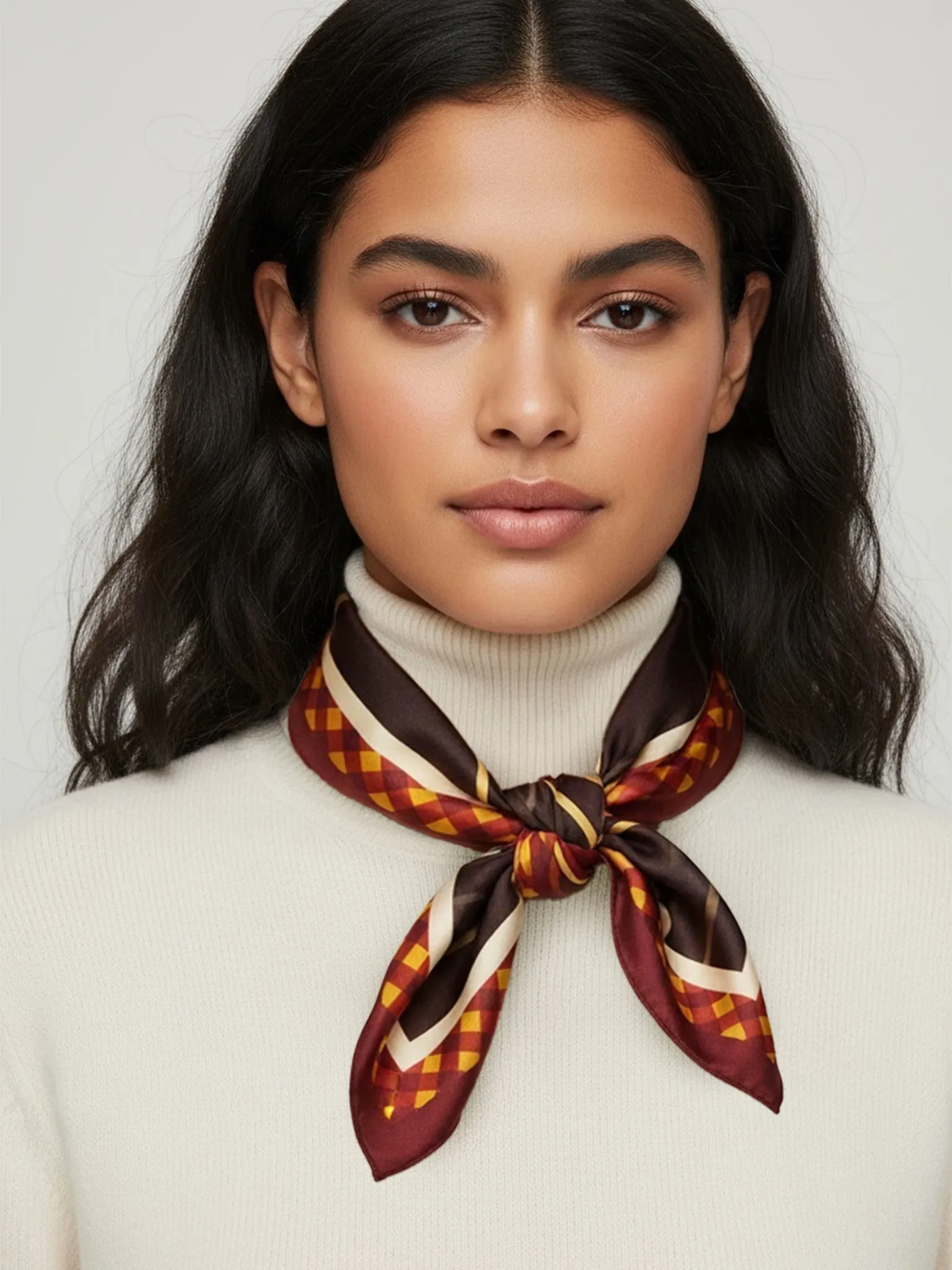 Square Silk Bag Tie - Dark Bordeaux sold by Teddy Blake product image thumbnail 5