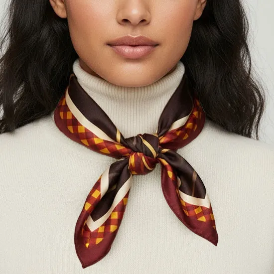 Square Silk Bag Tie - Dark Bordeaux sold by Teddy Blake product image thumbnail 2