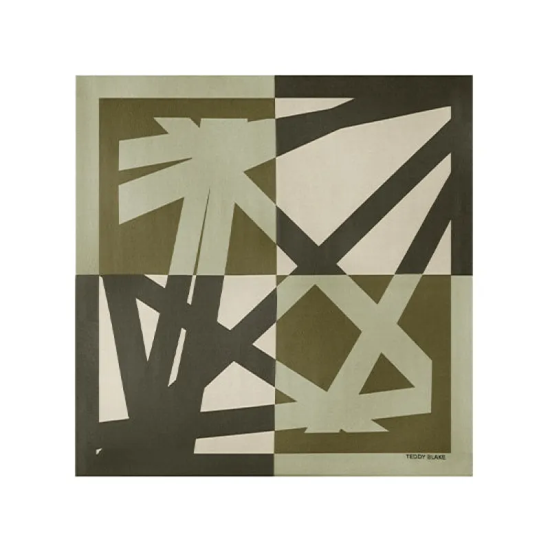 Square Silk Bag Tie - Olive made by Teddy Blake