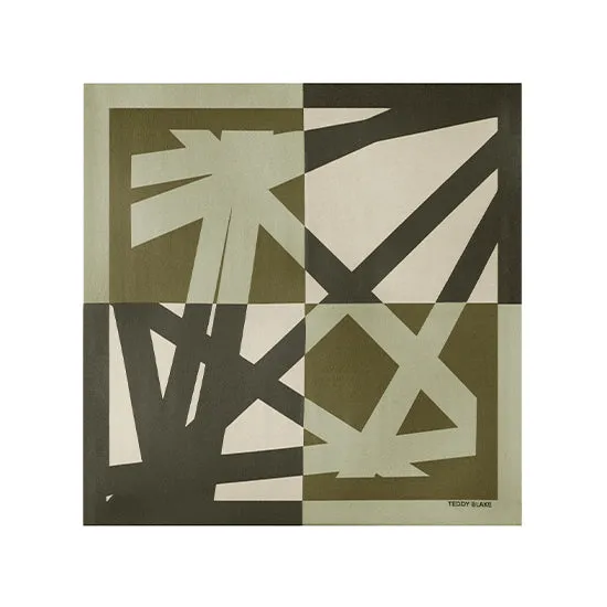 Square Silk Bag Tie - Olive sold by Teddy Blake