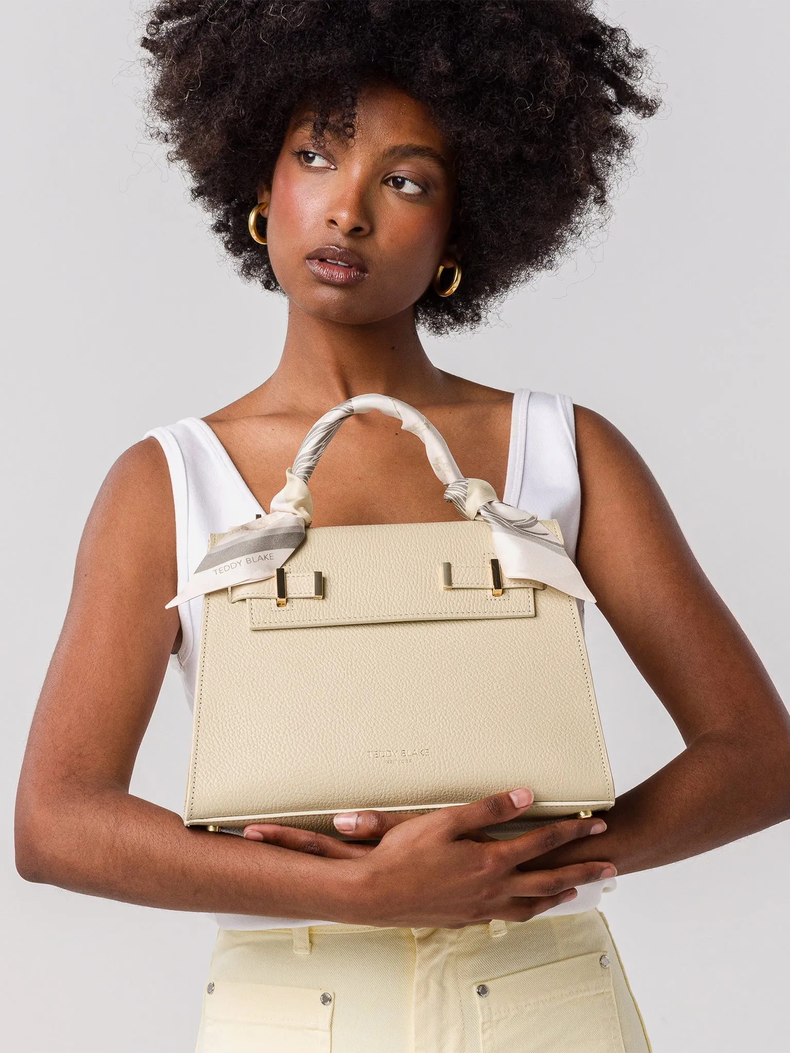 Silk Bag Tie - Cream sold by Teddy Blake product image thumbnail 5