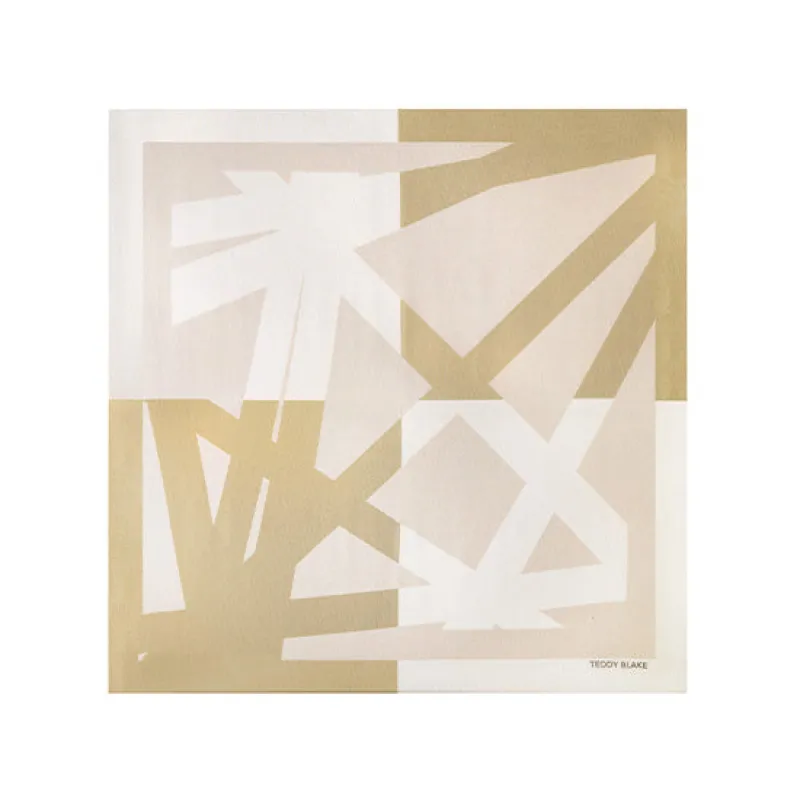 Square Silk Bag Tie - Beige made by Teddy Blake
