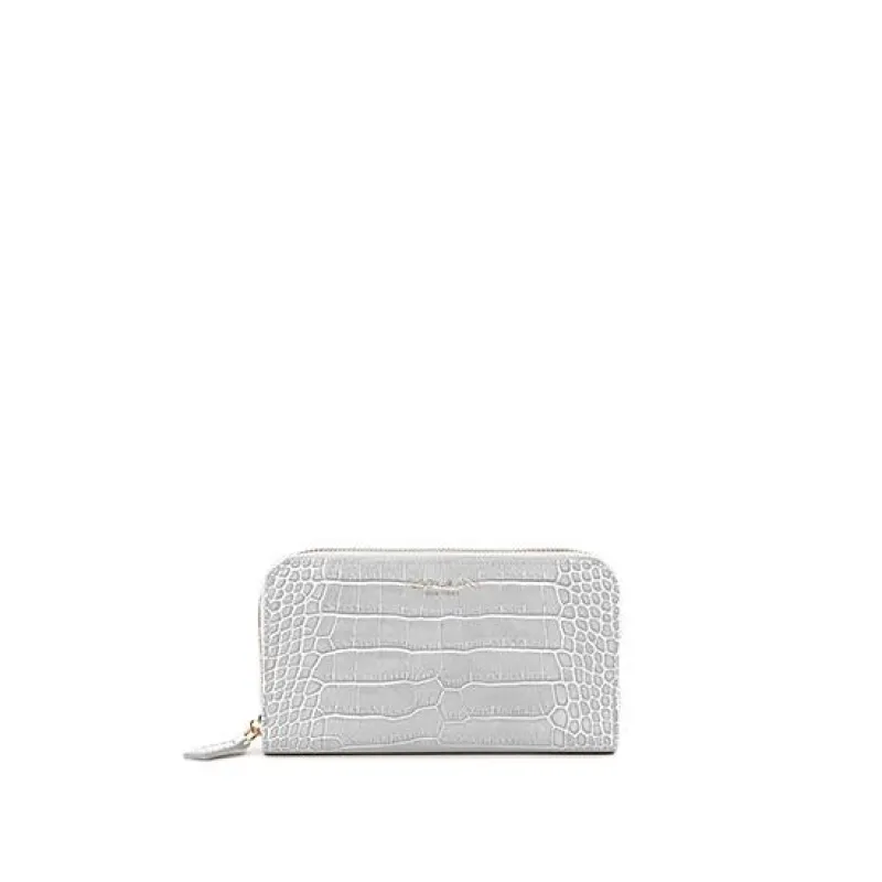 TB Zipwallet Croco - White sold by Teddy Blake