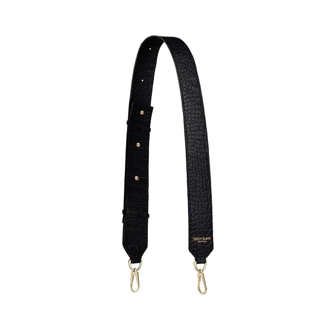 Croco Leather Wide Strap - Black sold by Teddy Blake product image thumbnail 4