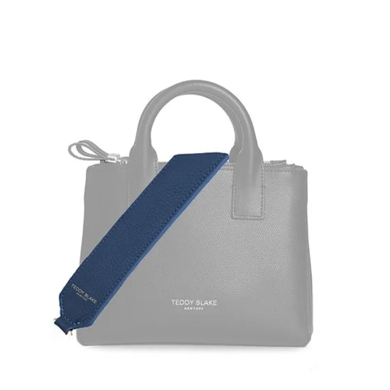 Stampato Leather Wide Strap - Blue Jeans sold by Teddy Blake