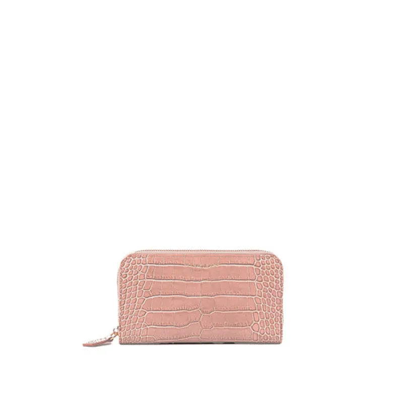 TB Zipwallet Croco - Nude Pink sold by Teddy Blake