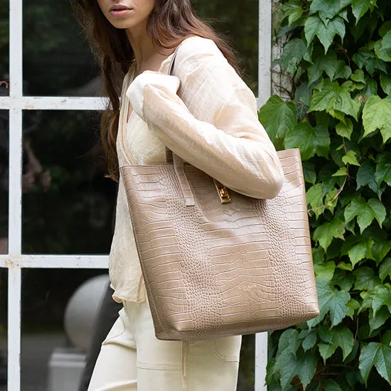 Nina Croco 12" - Light Beige sold by Teddy Blake product image thumbnail 2