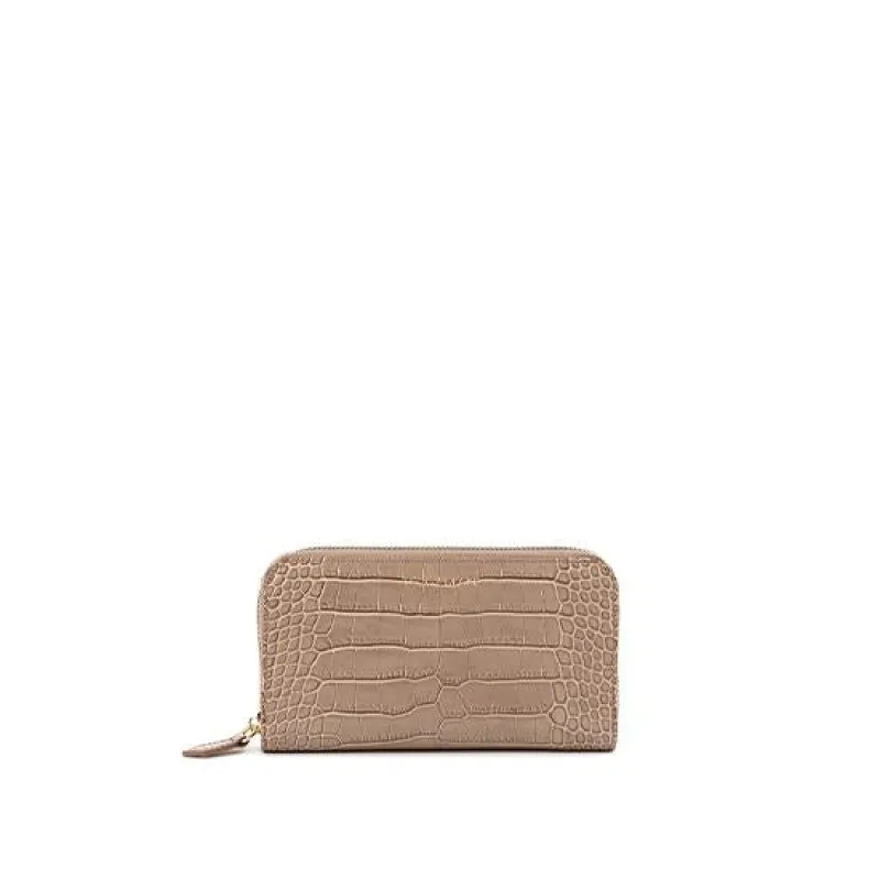 TB Zipwallet Croco - Light Beige sold by Teddy Blake