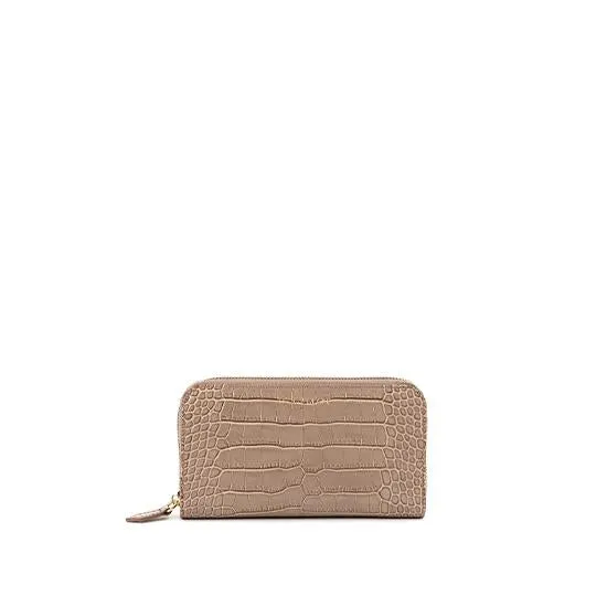 TB Zipwallet Croco - Light Beige sold by Teddy Blake