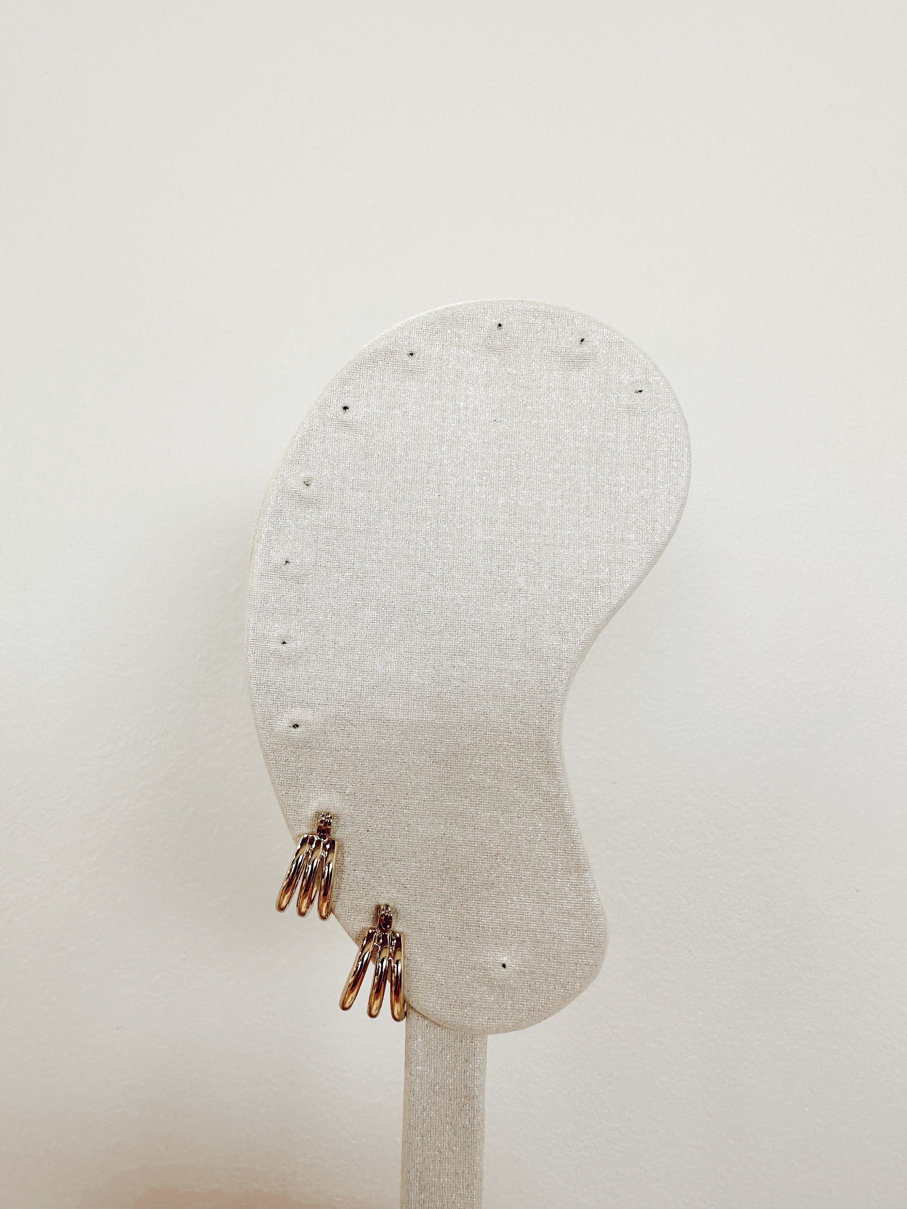 Gold Triple Hoop sold by LANE 201 product image thumbnail 3