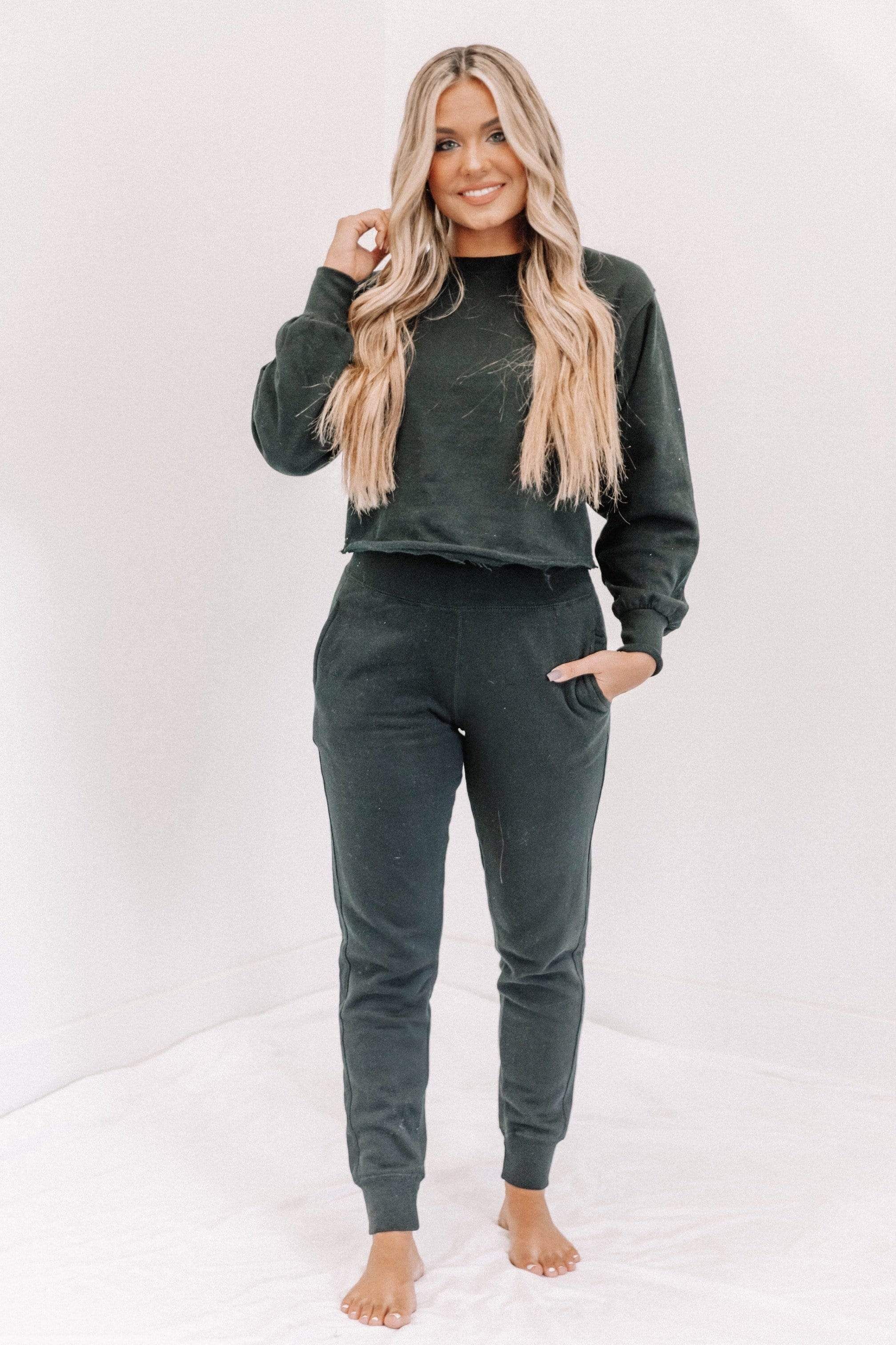 Black Kicking Back Sweatshirt sold by LANE 201 product image thumbnail 2