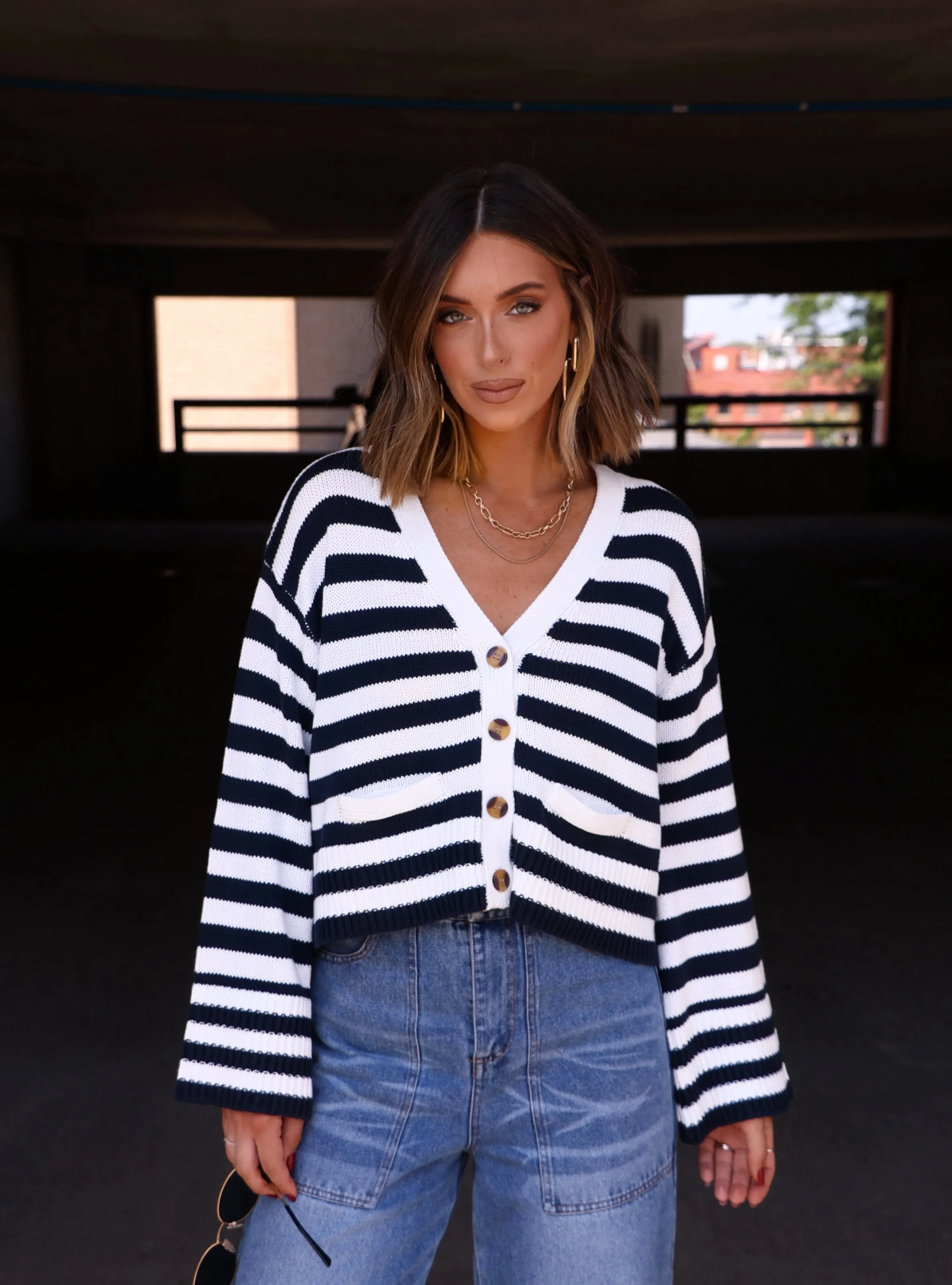 Newport Striped Cardigan sold by LANE 201