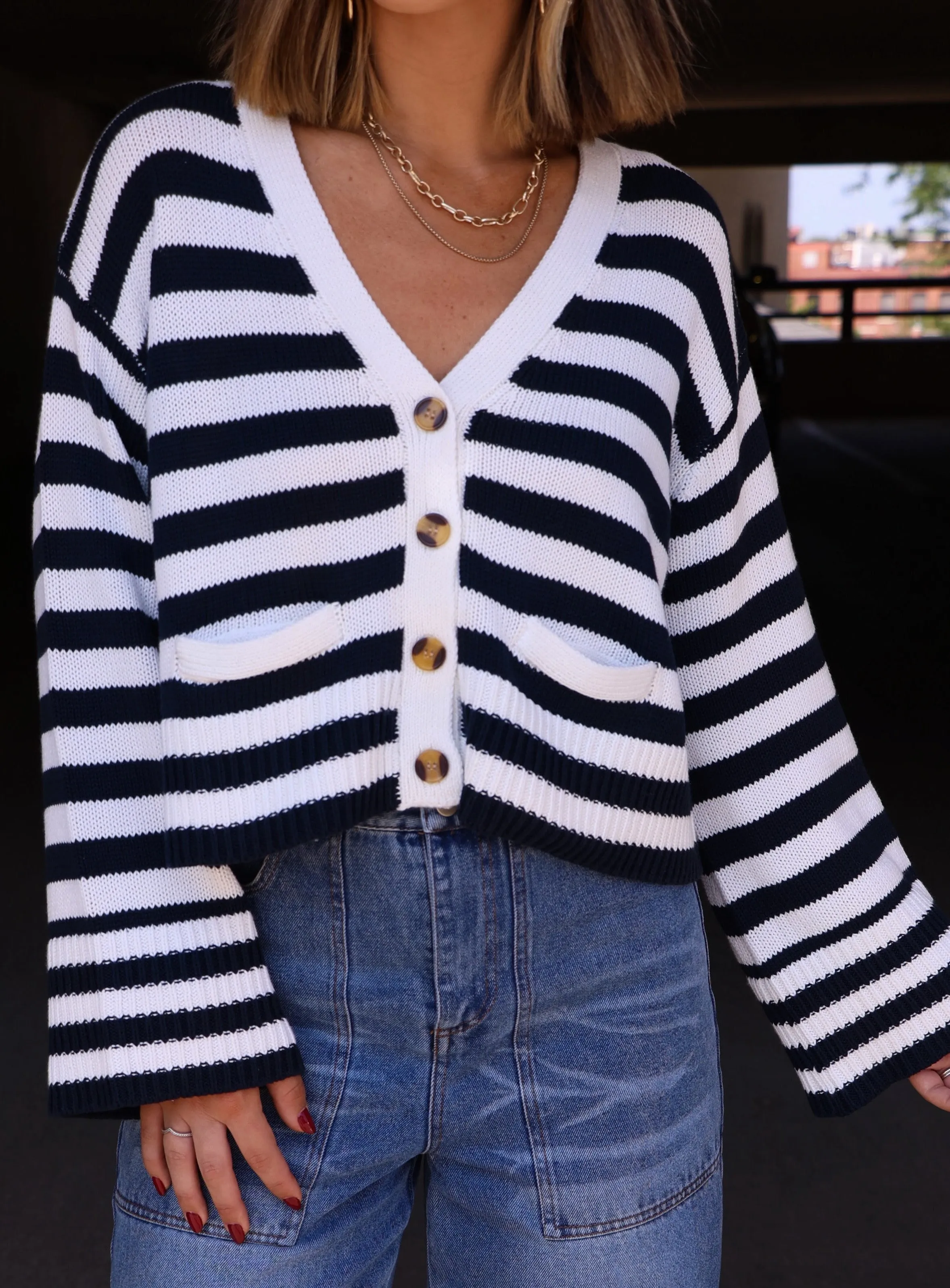 Newport Striped Cardigan sold by LANE 201 product image thumbnail 4