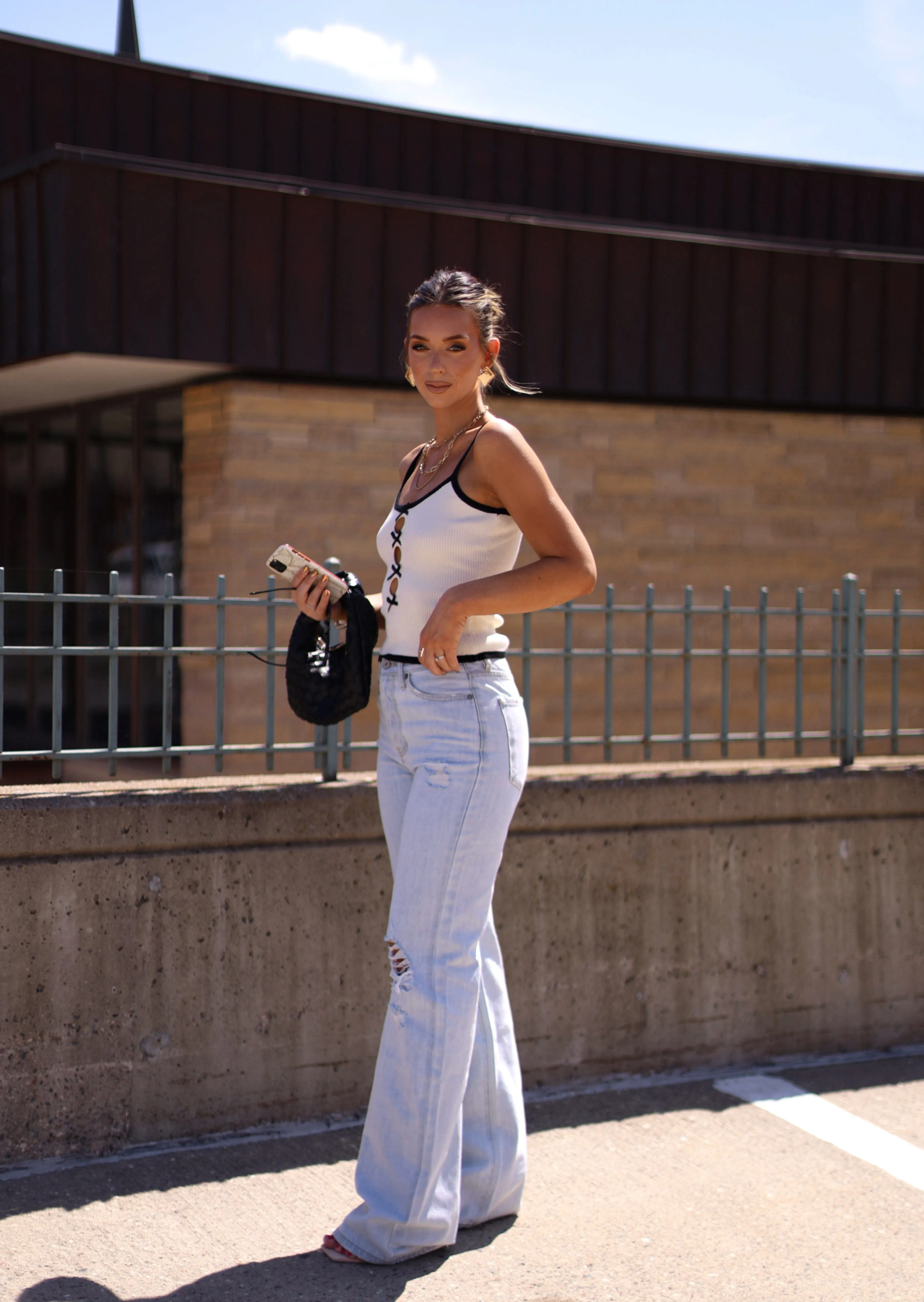 Kan Can Ultra High Rise 90's Flare Denim sold by LANE 201 product image thumbnail 4