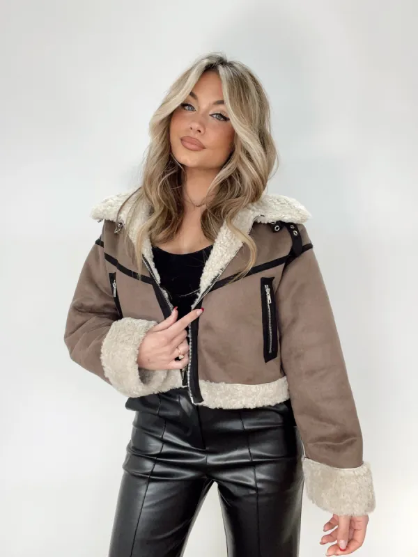 Winter Shade Shearling Jacket sold by LANE 201