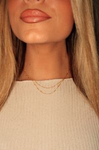 18K Gold Plated Double Layer Necklace sold by LANE 201