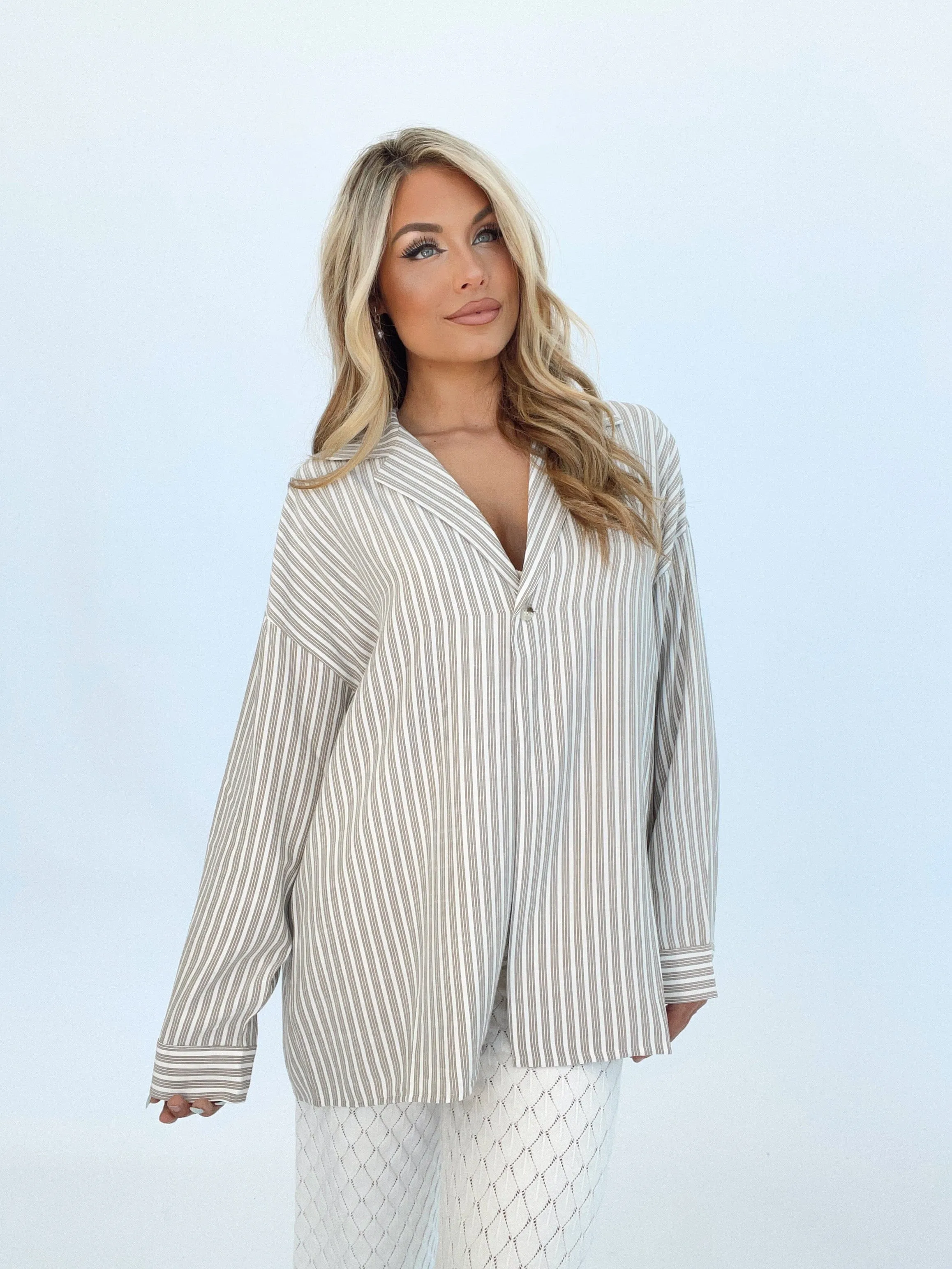 Ocean Side Striped Shirt sold by LANE 201 product image thumbnail 5